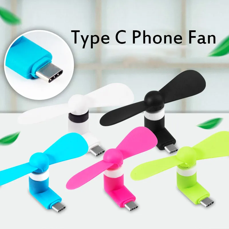 【Max1】 Type-C พัดลม USB แบบพกพา โทรศัพท์มือถือมินิพัดลมสำหรับ Android Type C