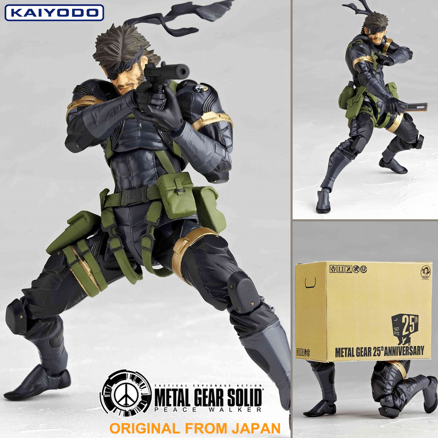 Model โมเดล ของแท้ 100% Kaiyodo Revoltech จากการ์ตูนเรื่อง Metal Gear Solid Peace Walker เมทัลเกียร์ โซลิด พีซ วอคเกอร์ Big Boss Naked Snake เน็คเค็ด สเนค Ver Original from Japan Figma ฟิกม่า Anime ขยับแขน-ขาได้ ของขวัญ อนิเมะ การ์ตูน มังงะ ฟิกเกอร์