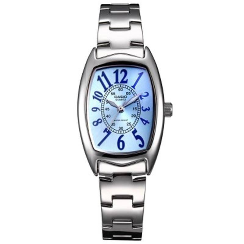 นาฬิกาแฟชั่นผู้หญิง casio มาตรฐานสแตนเลสเหล็ก LTP-1208D-2B กันน้ำ ( สีฟ้า )
