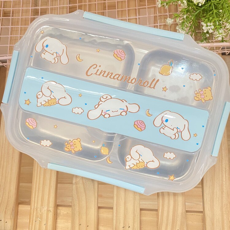 Kawaii Kuromi My Melody Cinnamoroll 304 Stainless Steel Divider Lunch 