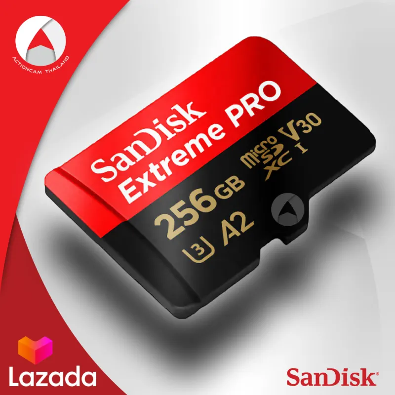 ภาพสินค้าSanDisk Extreme Pro Micro SD Card SDHC 32GB SDXC 64GB 128GB 256GB 512 GB 1TB Speed R/W 200/140MB/s (SDSQXCD) เมมโมรี่ การ์ด Gopro8 Gopro9 Drone จากร้าน Actioncam Thailand บน Lazada ภาพที่ 1
