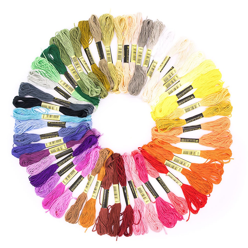 Sale ชุดไหมปักครอสติช คละสี 50 สี / 50 pcs Mix Colors Cross Stitch Embroidery Thread