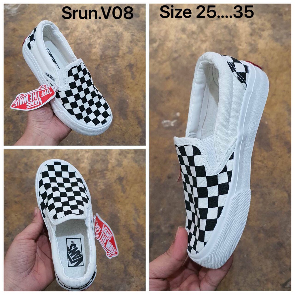 hot 🔥NEW1 รองเท้VansKid แวนเด็ก💯- ลายตารางสุดเท่ ไซส์2535 EU รองเท้าผ้าใบชาย หญิง รองเท้าลำลอง รองเท้าเด็ก [SKU249]