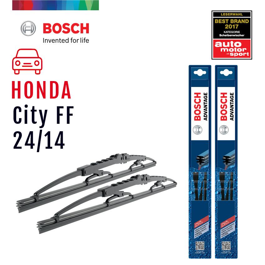 Bosch ใบปัดน้ำฝน Honda City ปี 2009-2012 ขนาด 24/14 นิ้ว รุ่น Advantage