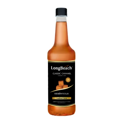 ลองบีชไซรัปคลาสสิคคาราเมล ขนาด 740 มล. LongBeach Classic Caramel Syrup Size 740 ml.