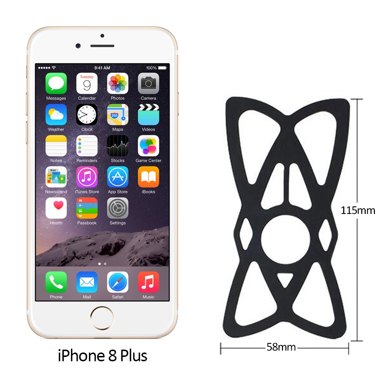 Bike motorcycle phone mount tether x web grip silicone cell phone