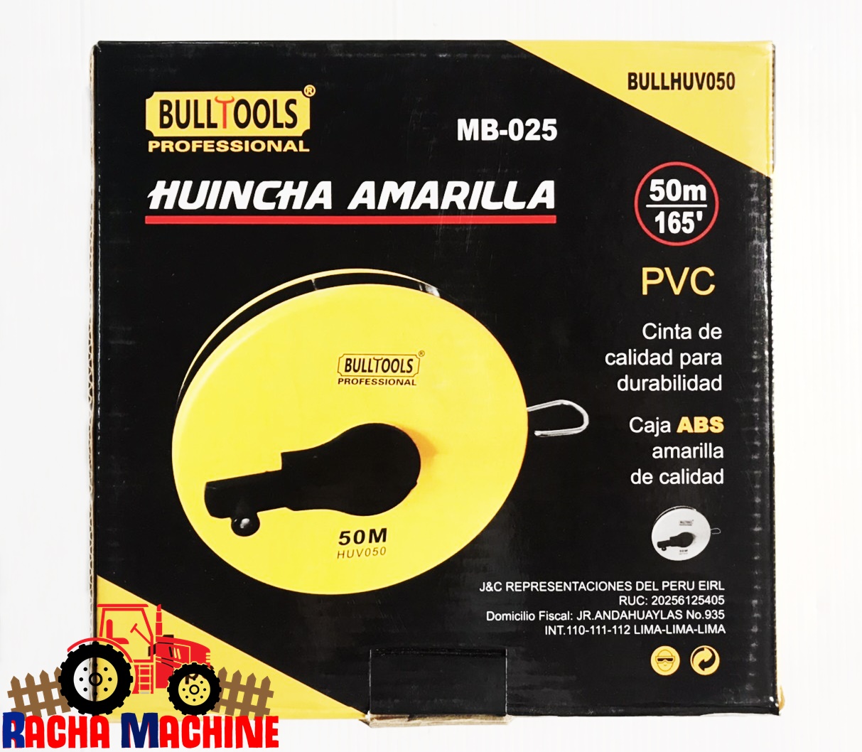 BULLTOOLS เทปวัดที่ เทปวัดระยะ ขนาด 50เมตร HUV050 - Racha Machine ...