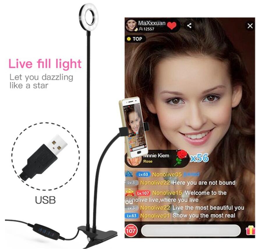 แฟลชมือถือ แบบพกพาแหวนไฟ LED กล้องถ่ายภาพสำหรับ IPhone สมาร์ทโฟนแอนดรอย