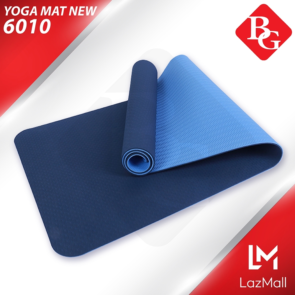 B&G Yoga Mat New รุ่น 6010 สีฟ้า เสื่อโยคะ หนา 183x61x0.6 cm รุ่น 6010