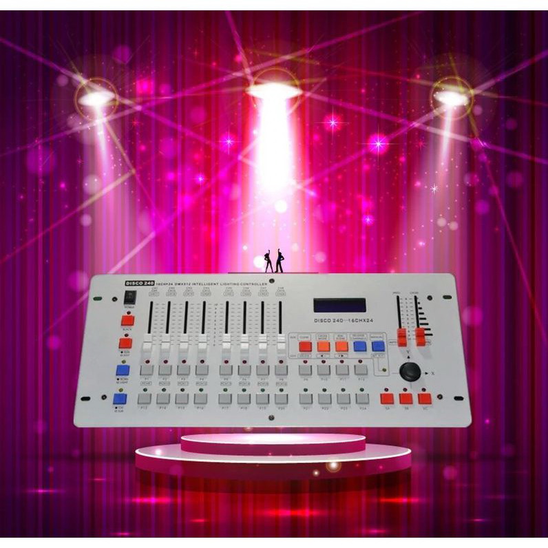 พร้อมส่ง! บอร์ดควบคุมไฟเวที เครื่องควบคุมไฟพาร์ DMX Controller DMX 512 DJ Lighting Disco240 CH For Stage Light Mixing Desk