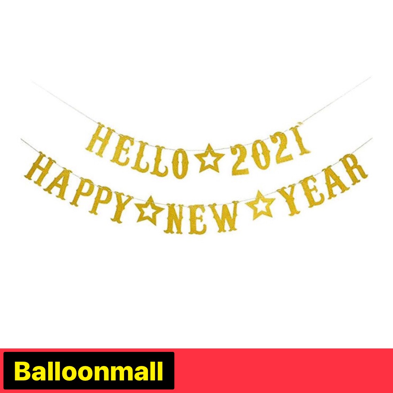 (พร้อมส่ง) ป้ายปีใหม่ ป้าย Happy New Year 2021 Hello 2021 ส่งจากกทม.