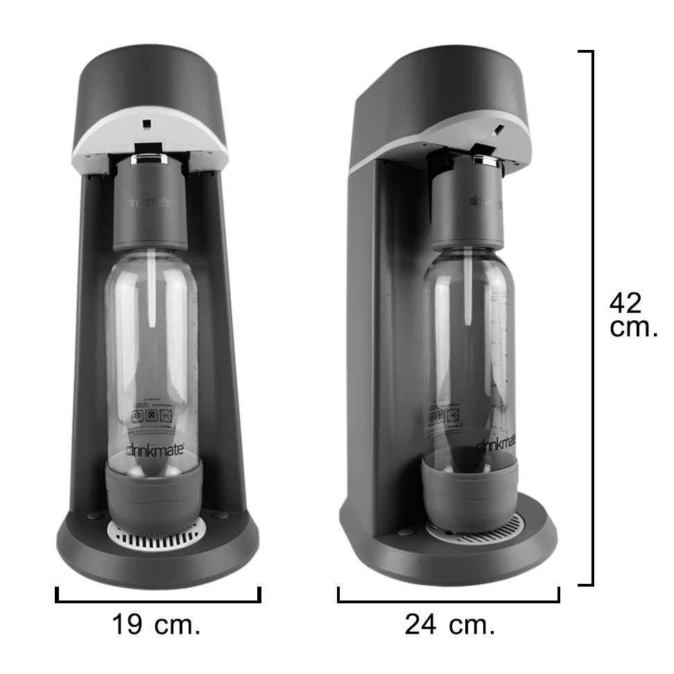 (ฟรีค่าส่ง) เครื่องทำโซดา Drinkmate Double Pack "สีฟ้า" + CO2 850g x2