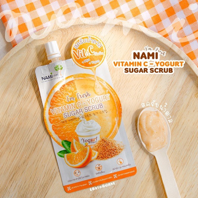Nami Im Fresh Vitamin C Yogurt Sugar Scrub นามิ แอม เฟรช วิตามิน ซี โย