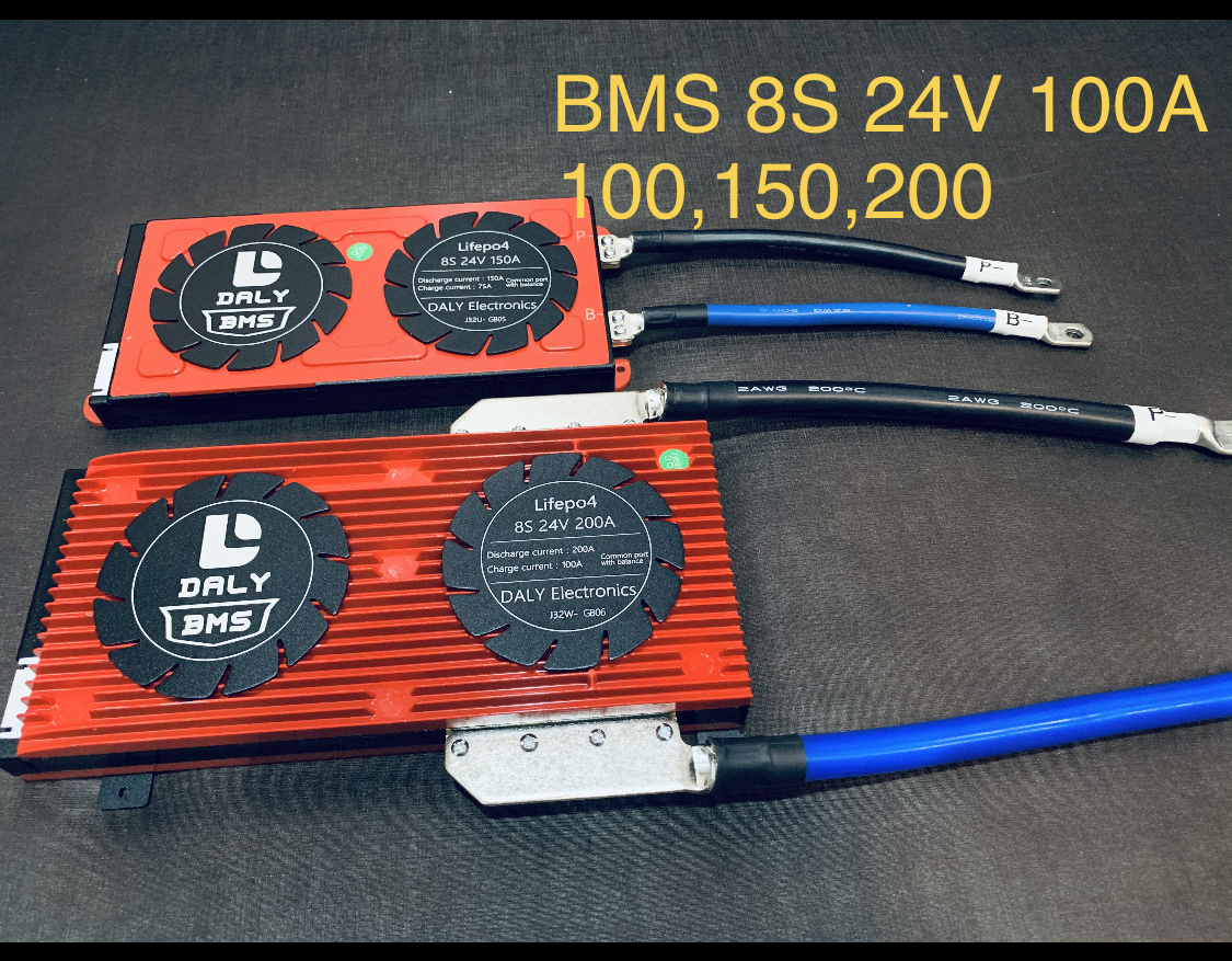 BMS 8S 24V 100A/150A/200A สำหรับแบตเตอรี ลิเธียม LifePo4 3.2V