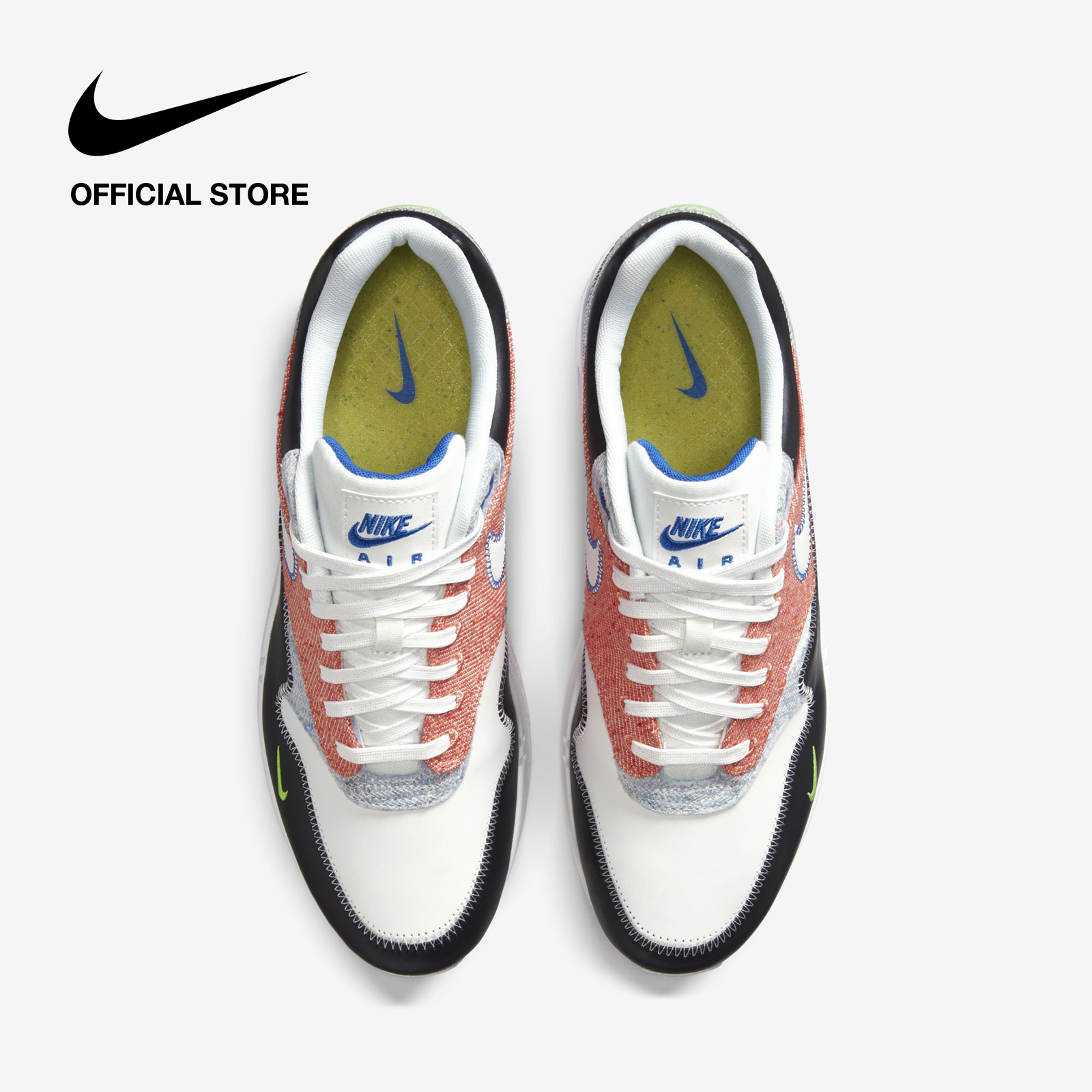 Nike Men's Air Max 1 Shoes - White รองเท้าผู้ชาย Nike Air Max 1 - สีขาว