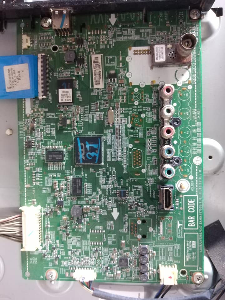 เมนบอดทีวี LG รุ่น 32CS460-TA อะไหล่แท้บอดถอด ผ่านการเทสแล้ว HDMI AV ...