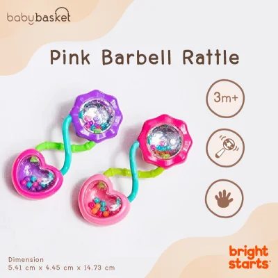 Pink Barbell Rattle
