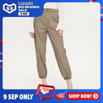 cargo pants with cuffed hems