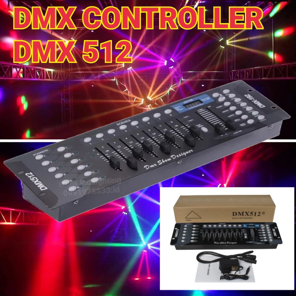 DMX Controller DMX 512 บอร์ดคุมไฟเวที  ไฟพาร์ มูวิ่งเฮท ไฟเลเซอร์ดิสโก้ ไฟดิสโก้ ไฟเธค ไฟปาตี้