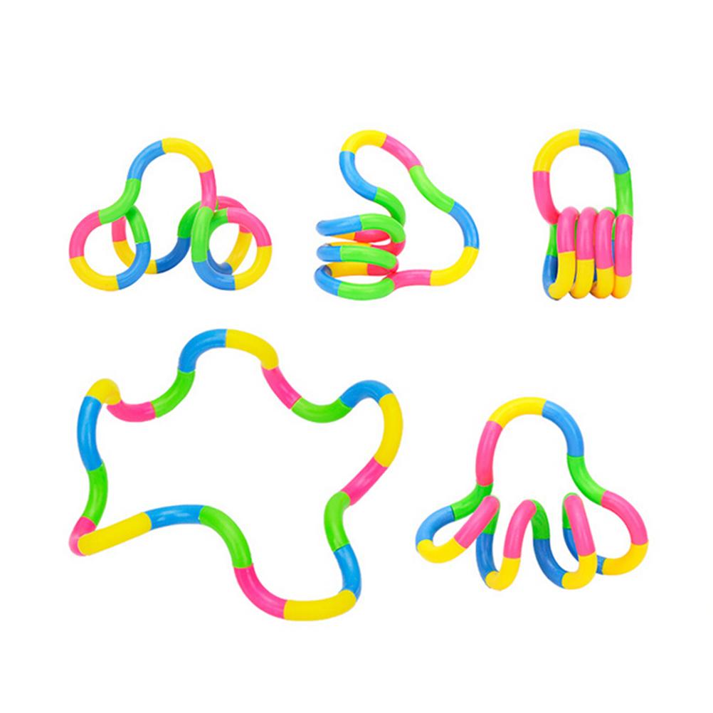 Nausicaa Tangle Twist ของเล่นใช้การบีบอัดเด็กรูปเชือกพลาสติกความเครียดกระสับกรัส่ายของเล่น
