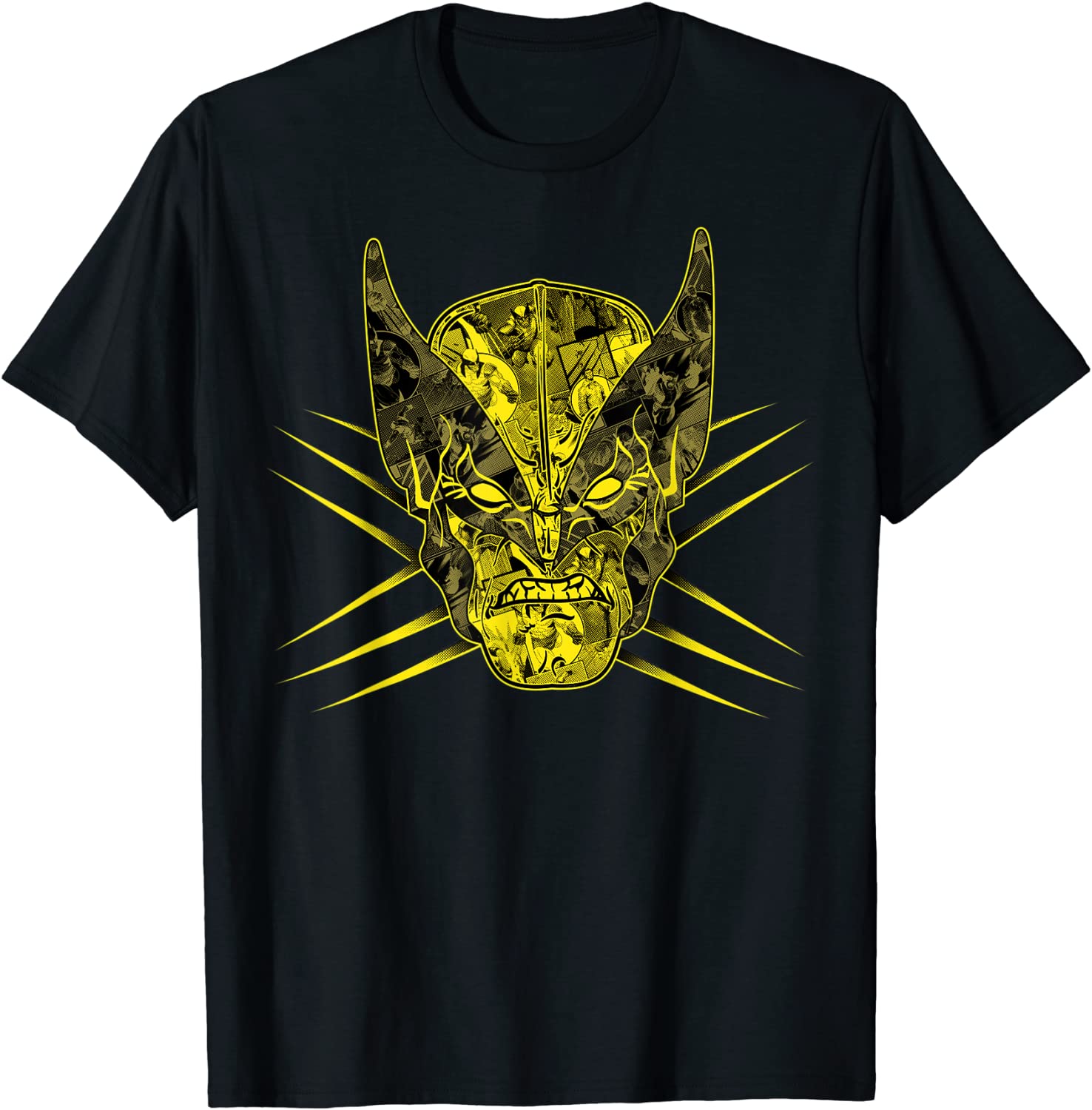 Marvel X-Men-Wolverine Night Organic Short Sleeve T-Shirt, Black, S Unisex