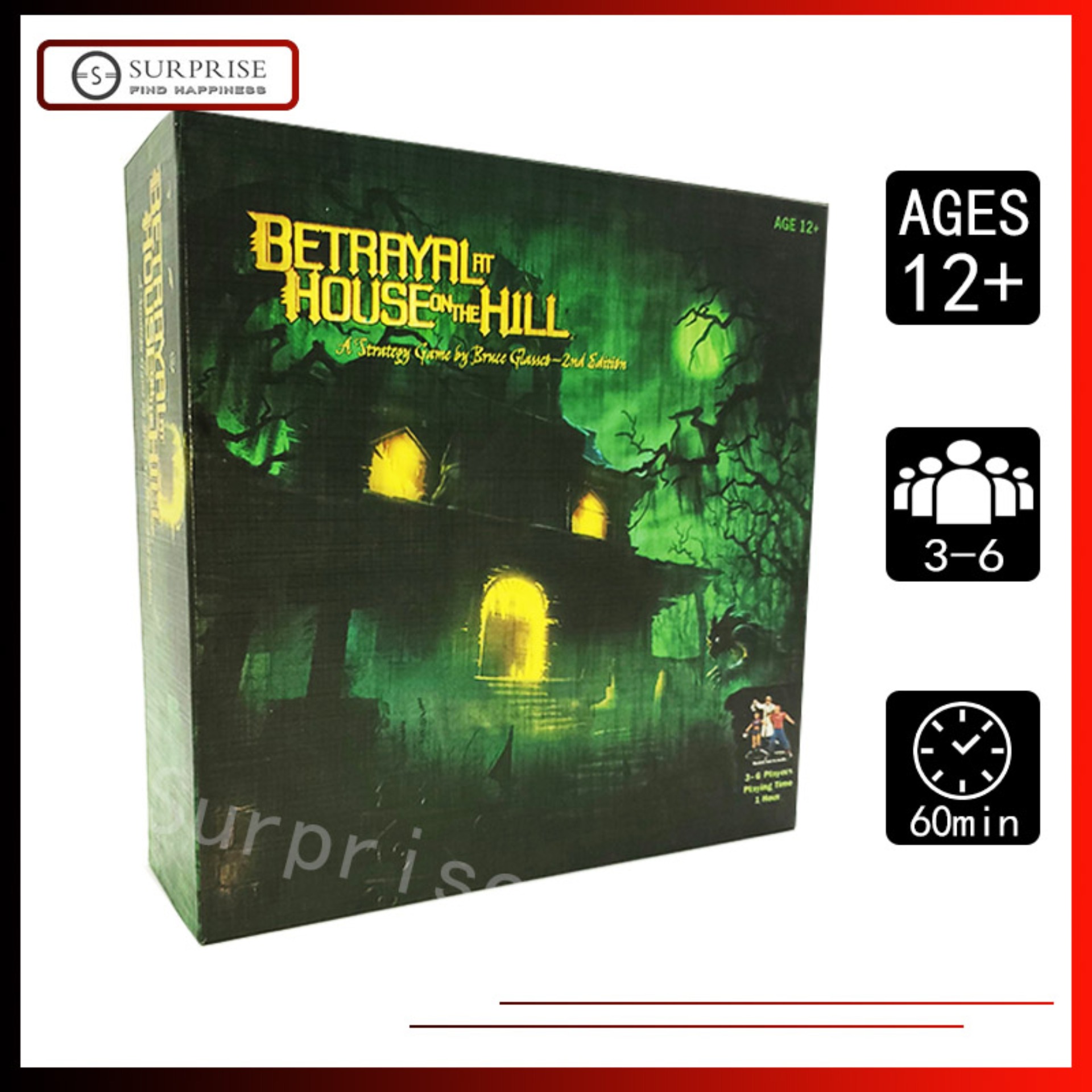 【Ready Stock】 Board Game - Betrayal At House On The Hill Party Game Card Game English Version