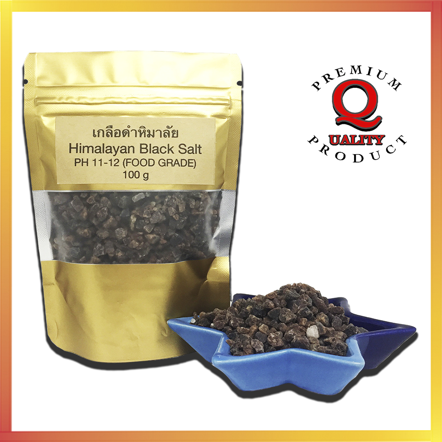 เกลือดำ กาลา นามัค เกลือหิมาลัยสีดำ Himalayan Black Salt 100 Grams ของแท้ ช่วยปรับสมดุลร่างกาย กระตุ้นการทำงานของอวัยวะให้ทำงานมีประสิทธิภาพ Food Grade
