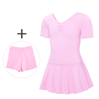 Ballet Dance Skirts Girls Children Two Piece Seperates Dress&Shorts Long Sleeve Dance Wear Dress Ballet Dance Costumes