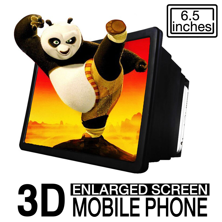 จอขยายโทรศัพท์ จอขยายมือถือ แว่นขยายมือถือ  อุปกรณ์ขยายภาพหน้าจอมือถือ จอช่วยดูหนัง 3D/5D ขนาด6.5นิ้ว Enlarged Screen 3D/5D Mobile Phone Grayhound
