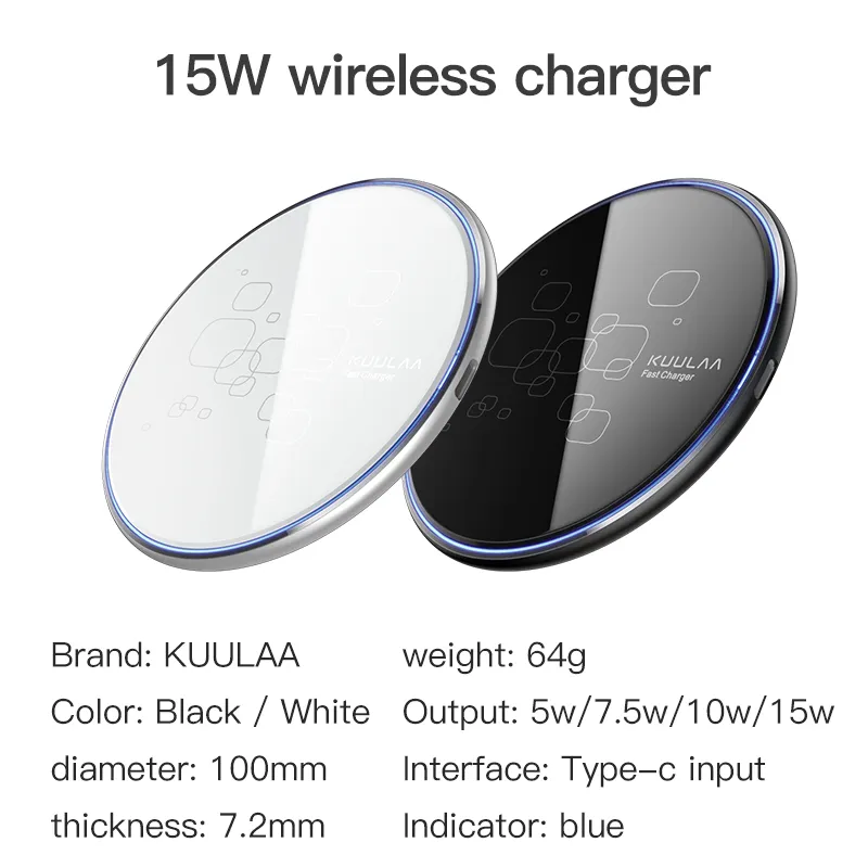 ภาพสินค้าKUULAA ที่ชาร์จไร้สายQi เเท่นชาร์จไร้สาย 15W วัตต์ ชาร์จเร็ว สำหรับ iPhone 8 8 plus X XR 11 12 13 14 Samsung H Xiaomi Android Make sure your phone sts wireless charging จากร้าน K Flagship Store บน Lazada ภาพที่ 4