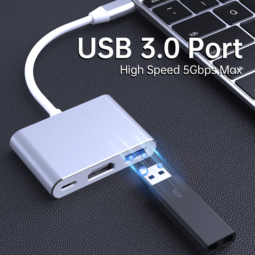 USB Type-C đến USB-C 4K HDMI, VGA USB 3.0, Trinp top, 4K HD