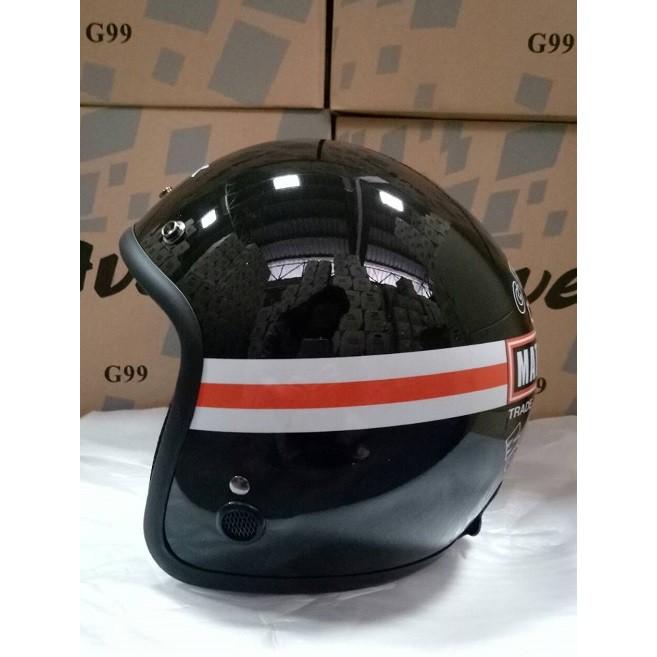 หมวกกันน็อค AVEX รุ่น G99 Matic Scooter สีดำเงา หมวกกันน็อค หมวกกันน็อคเด็ก หมวกกันน็อคผู้ใหญ่ หมวกกันน็อค 3 กระดุม หมวกกันน็อคเต็มใบ  หมวกกันน็อคครึ่งใบ ของแท้