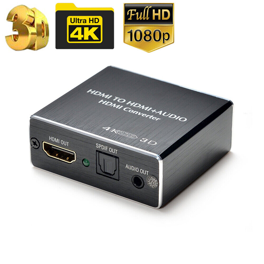 1 compatible audio hdmi stereo audio extractor converter adapter hdmi to hdmi + optical spdif 3.5mm 4k*2k for ps4 tv and dvd