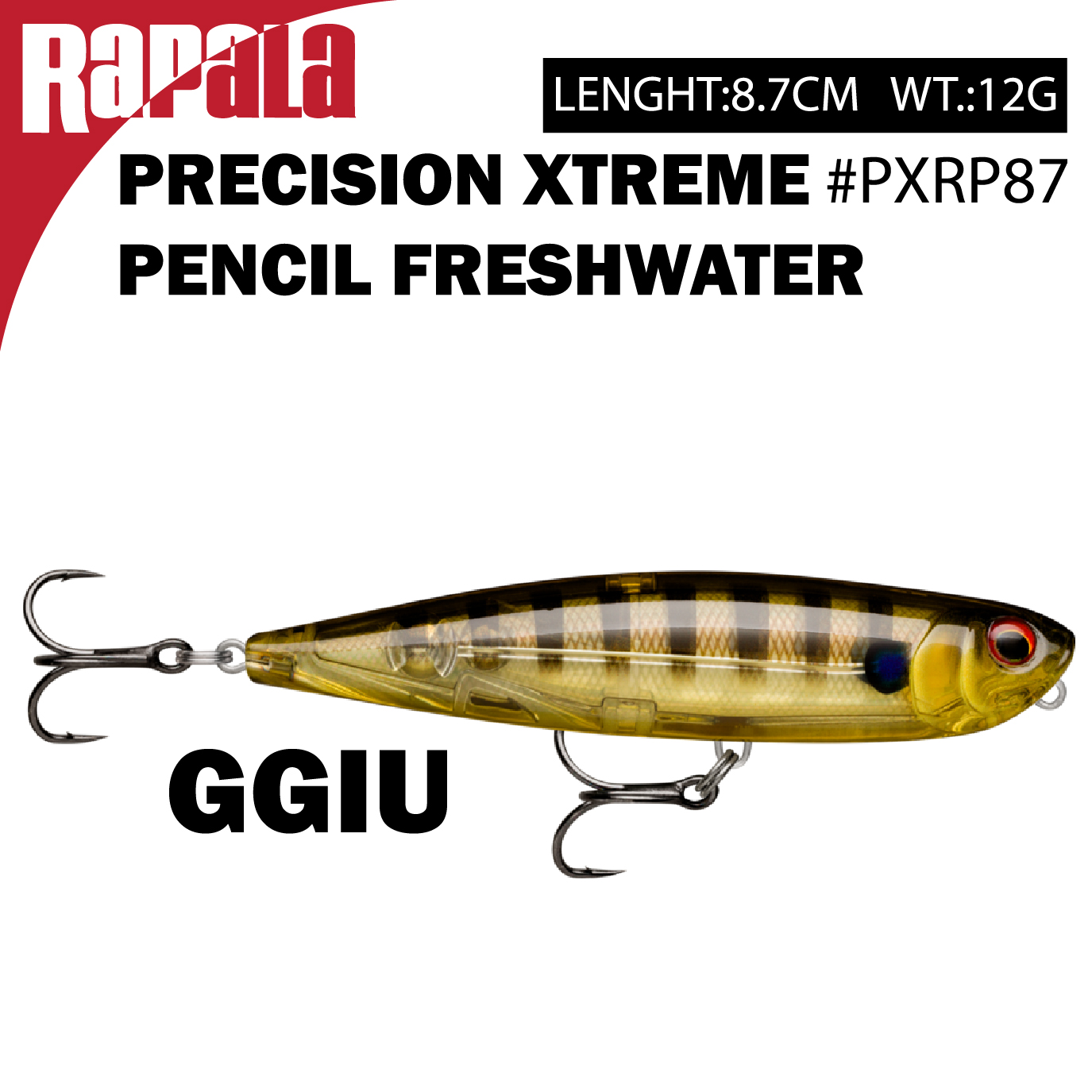 Rapala Precision Xtreme Pencil Freshwater 8.7cm, 12g CLN