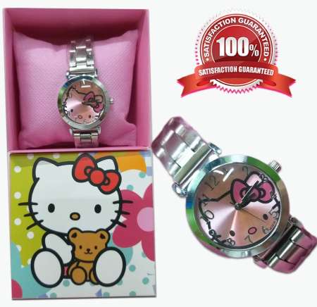 นาฬิกาข้อมือผู้หญิงสวยหรู (สีเงิน หน้าคิตตี้) กันน้ำ (มาใหม่ล่าสุด) นาฬิกาข้อมือผู้หญิงสวยหรู (สีเงิน หน้าคิตตี้) กันน้ำ (มาใหม่ล่าสุด)