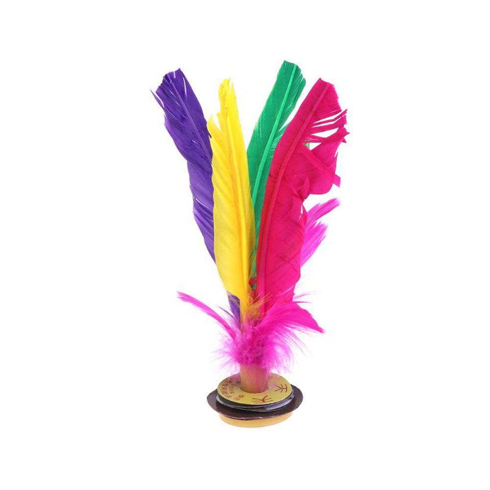 SHEBE668 6Pcs Feathers เกมกีฬาที่มีสีสัน Jianzi จีนลูกขนไก่สำหรับเตะการฝึกกีฬาเท้ากีฬา