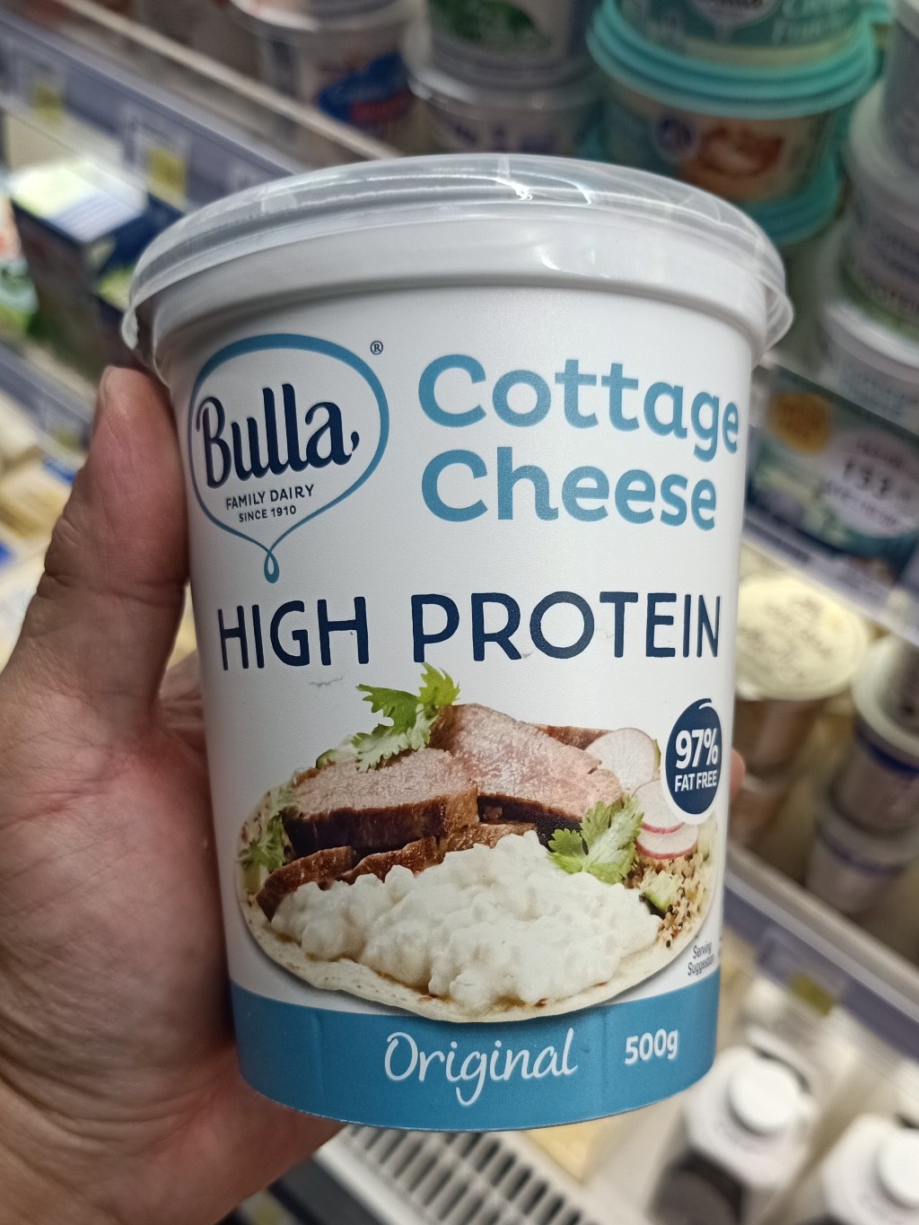 ecook คอตเทจ ชีส ออริจินัล v33 bulla cottage cheese original 500g