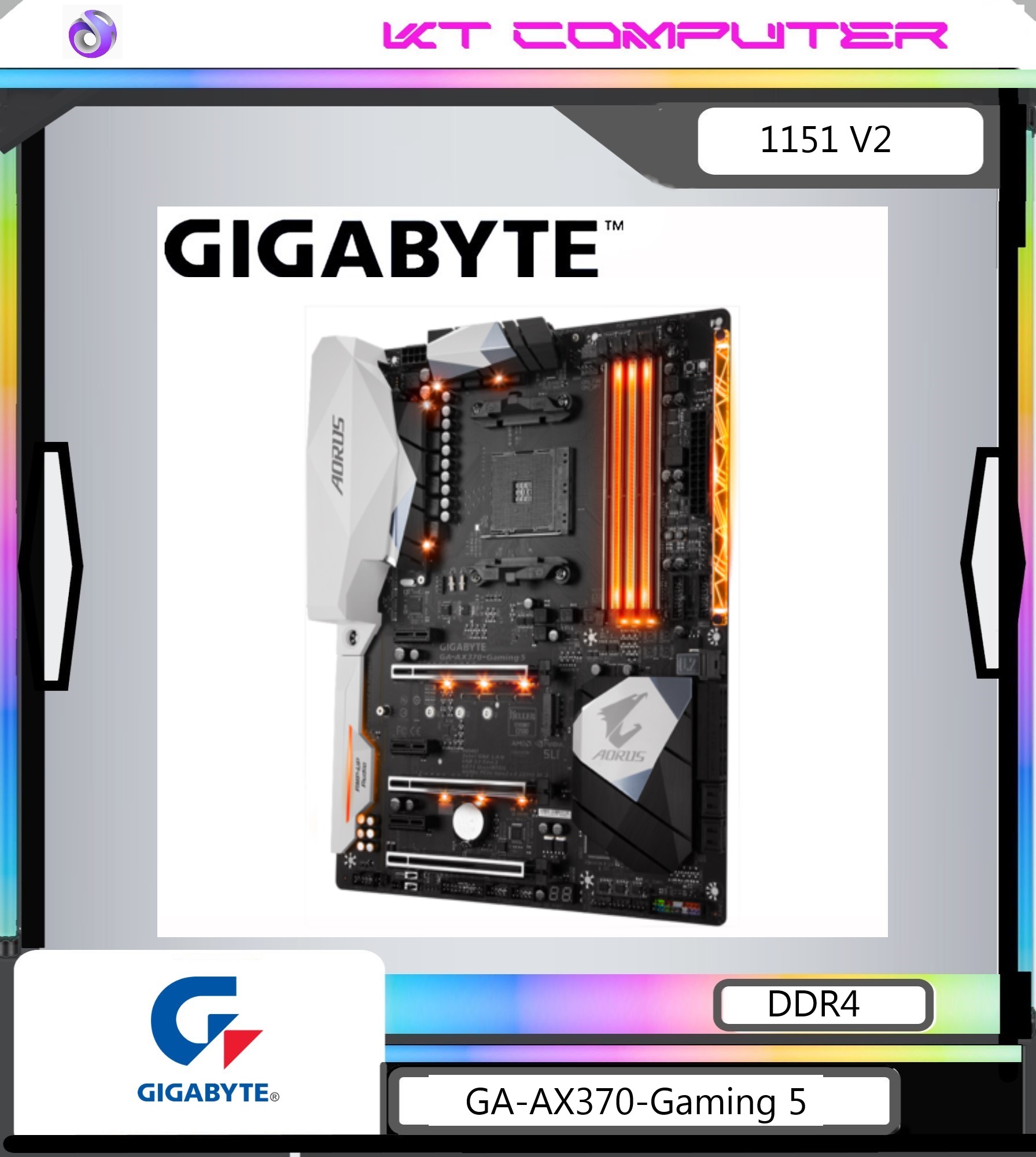 GIGABYTE AORUS GA-AX370-Gaming (AMD Ryzen AM4/ X370/ RGB FUSION