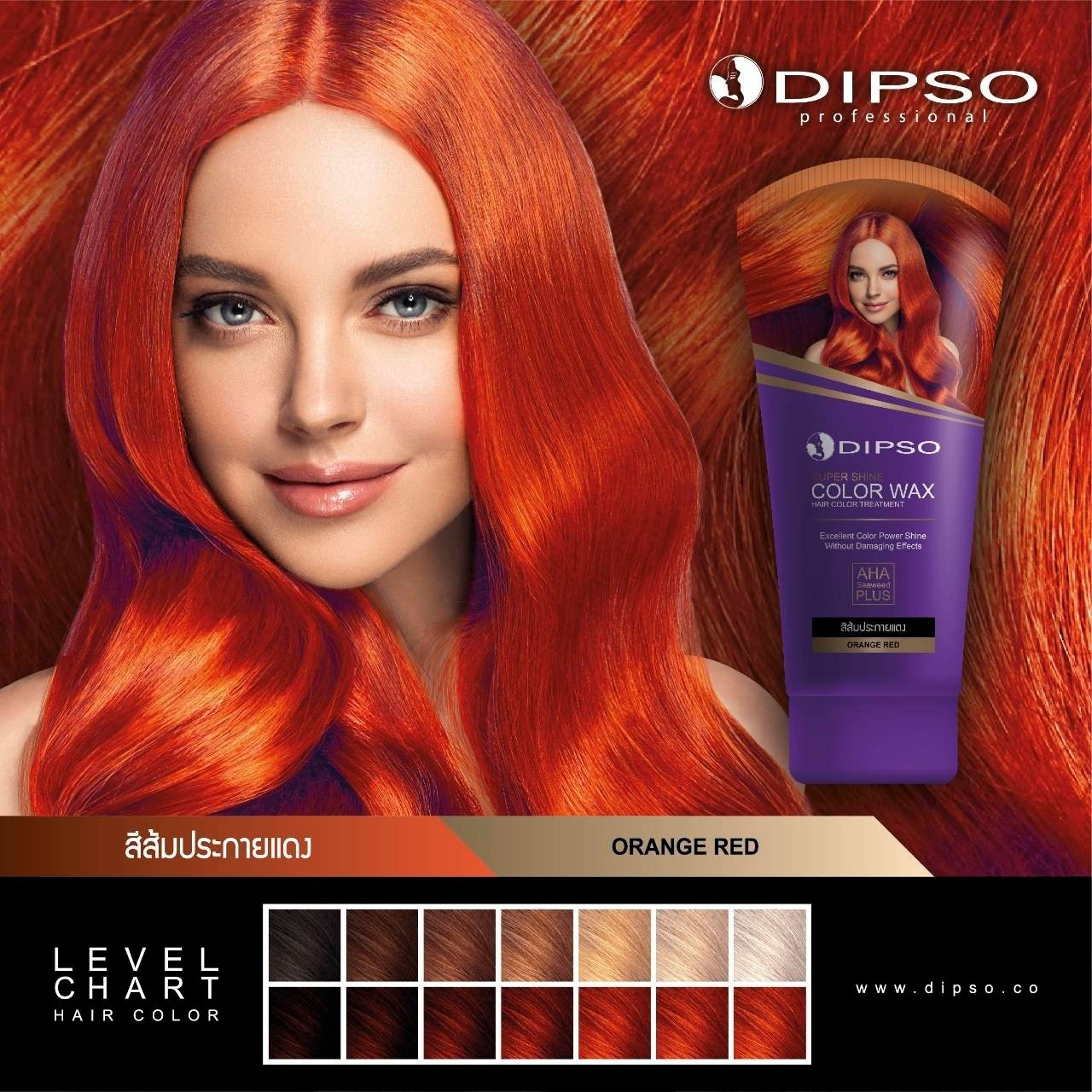 (ฝาม่วง) Dipso Super Shine Hair Color Wax 150 ml. แว็กซ์สีผม ดิ๊พโซ่