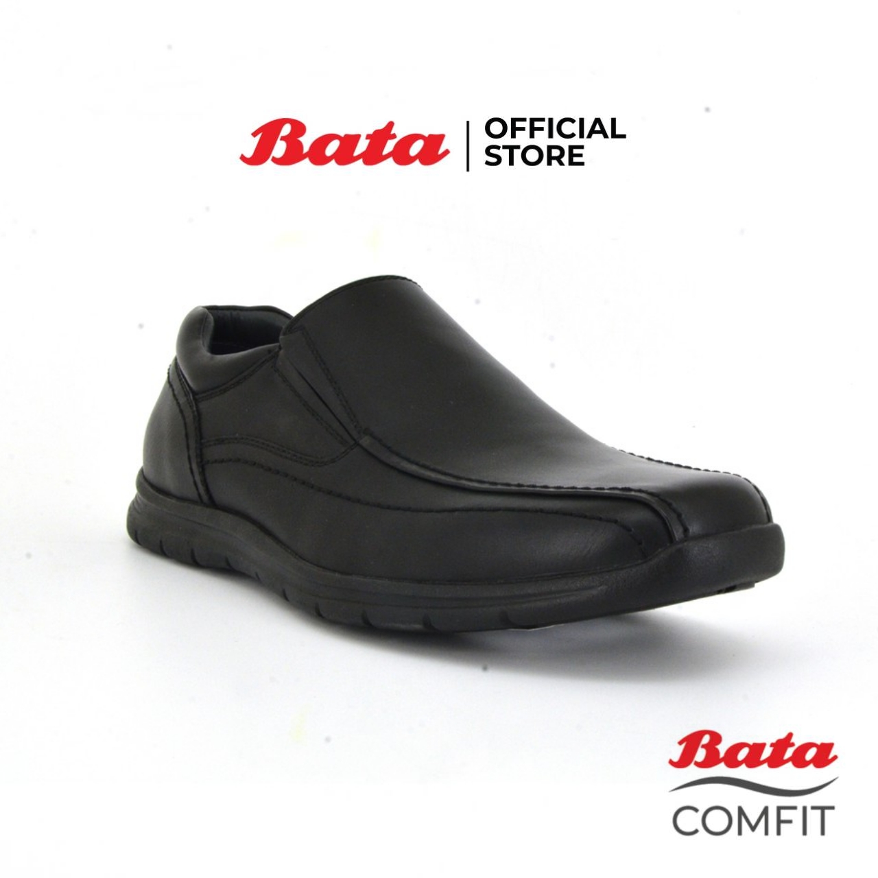 Bata COMFIT MEN'S Formal รองเท้าลำลองชาย รองเท้าหนัง รองเท้าทำงาน แบบสวม สีดำ รหัส 8516211 Menformal
