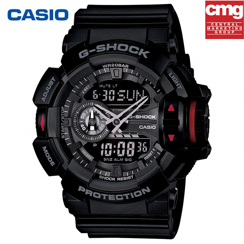 Casio Casio G-Shock GA-400-1B นาฬิกาดิจิตอลอนาล็อกหลายมิติ