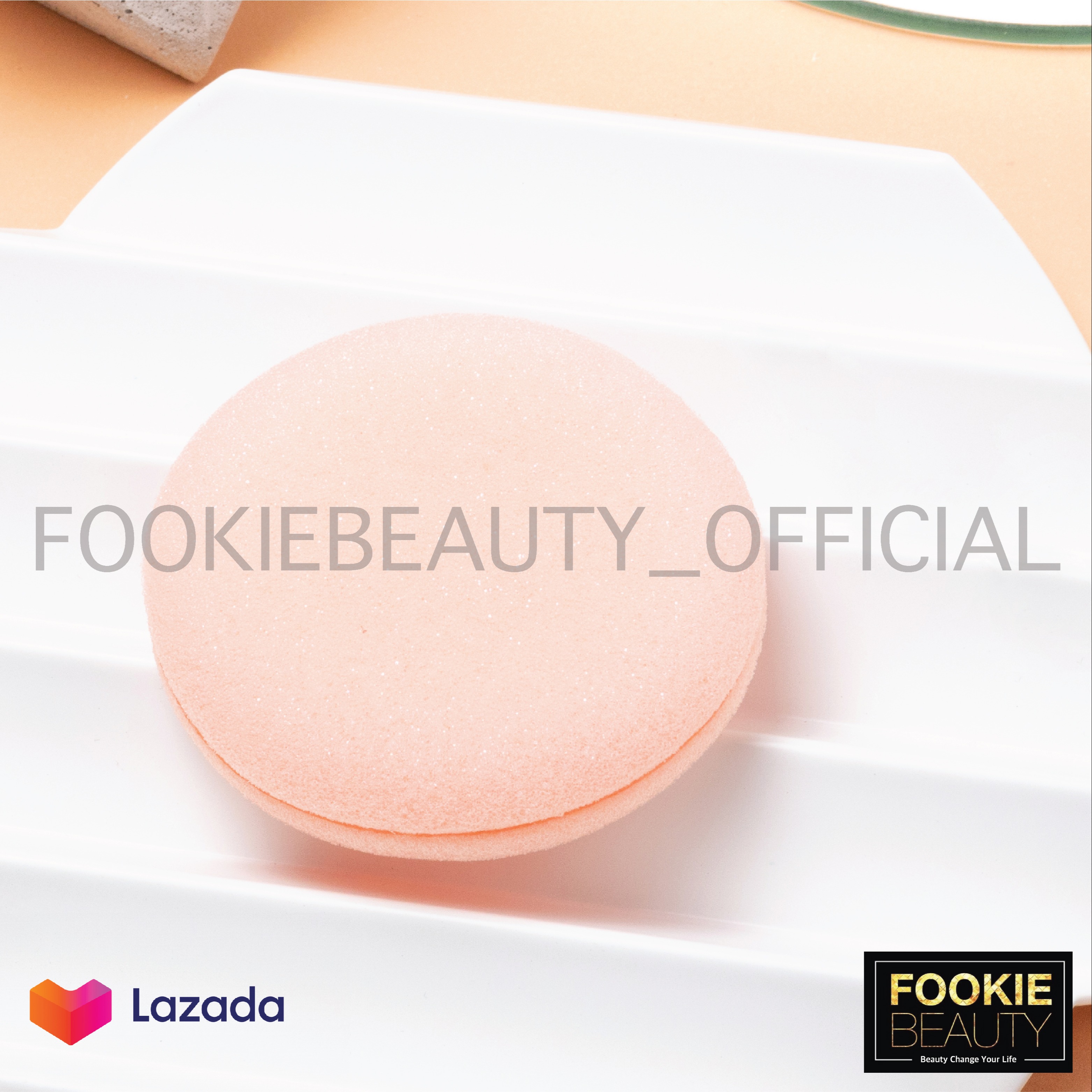 Fookie Beauty : ฟองน้ำเกลี่ยรองพื้นทรงกลม