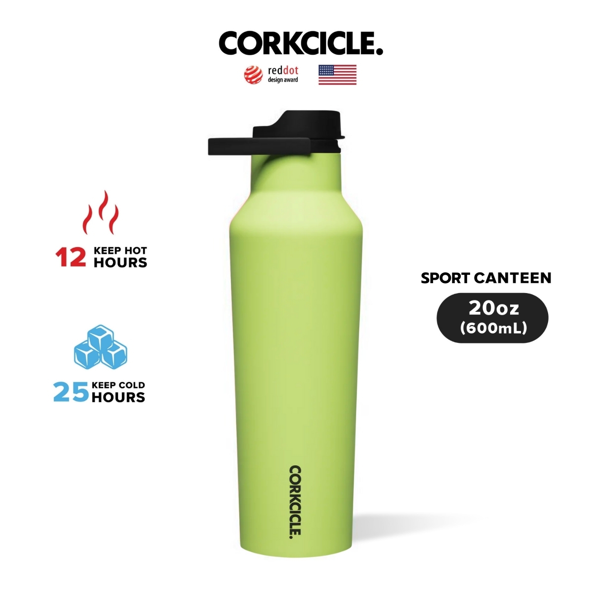 CORKCICLE ขวดสแตนเลสสูญญากาศ 3 ชั้น กักเก็บความเย็นได้นานถึง 25 ชม.