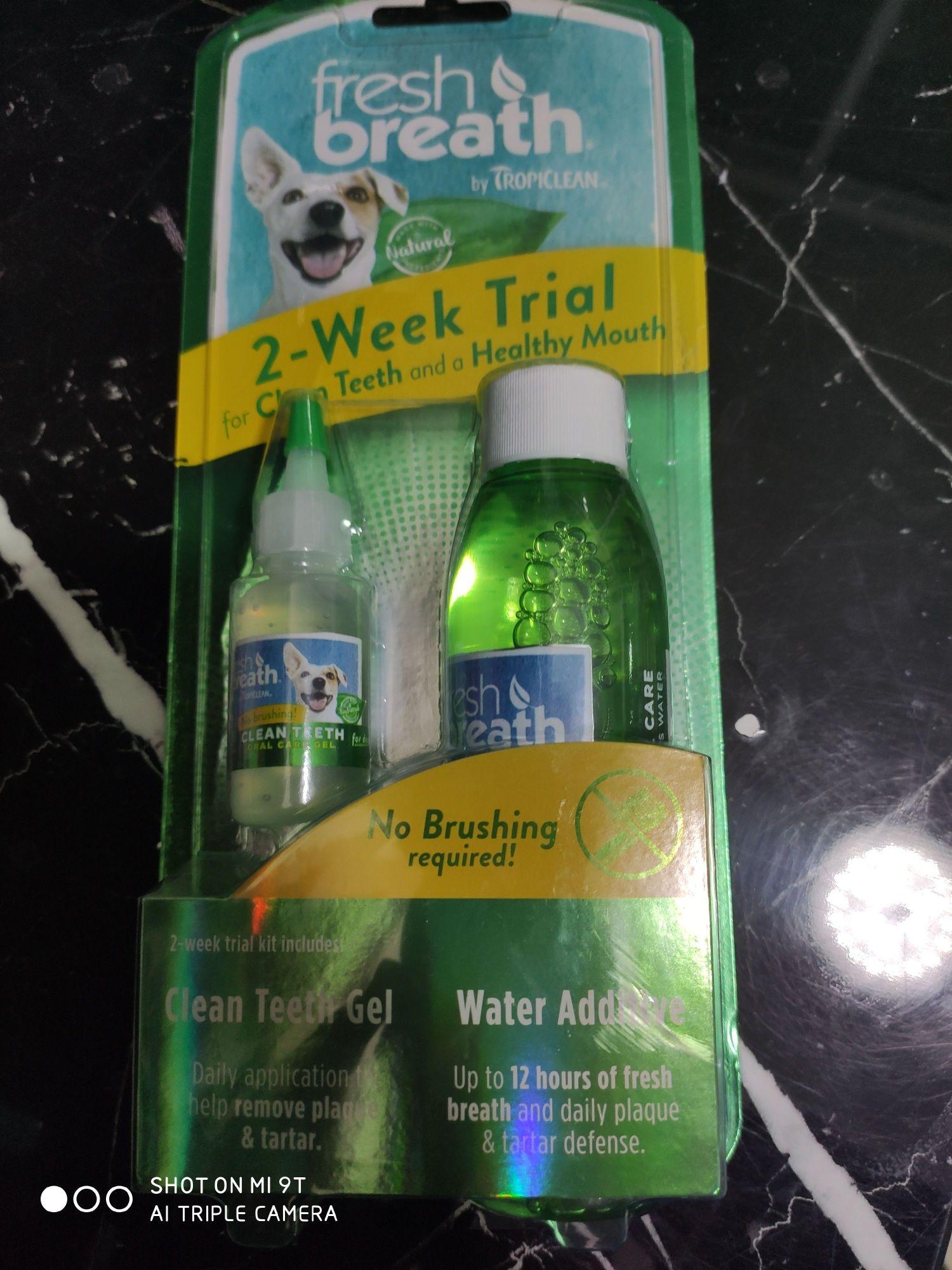 Tropiclean Water Additive 4 oz ที่ผสมน้ำและ Clean teeth gel 0.5 oz ลดคราบหินปูน สุนัข ลดกลิ่นปาก สำหรับสุนัขและแมว