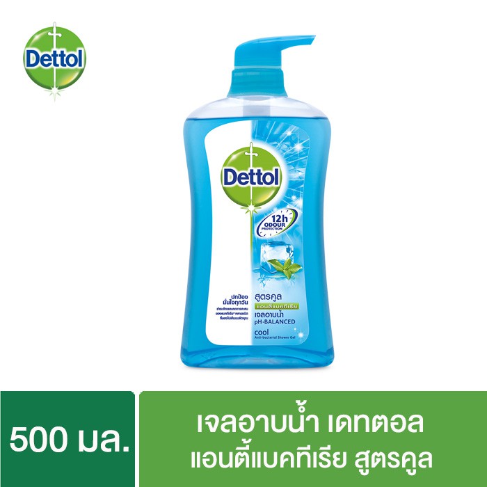 เดทตอลเจลอาบน้ำ สูตรเย็น Dettol Anti-bac body wash COOL  500ML