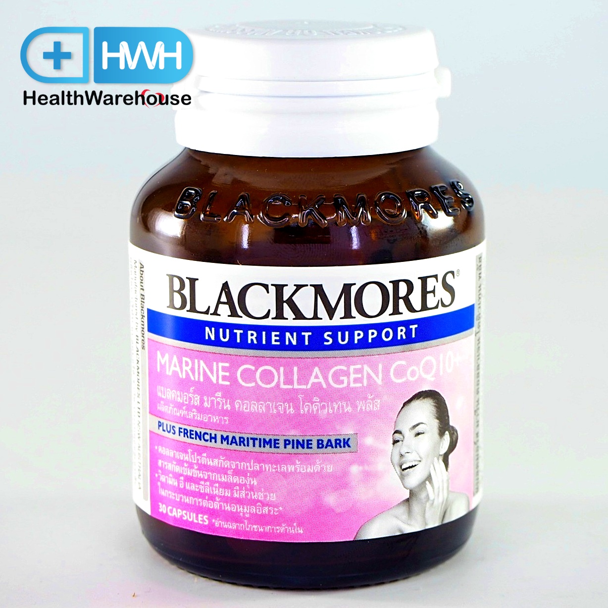 Blackmores Marine Collagen  CoQ10 plus 30 (30 แคปซูล) แบลคมอร์ส มารีน คอลลาเจน โคคิวเทน พลัส (30 แคปซูล)