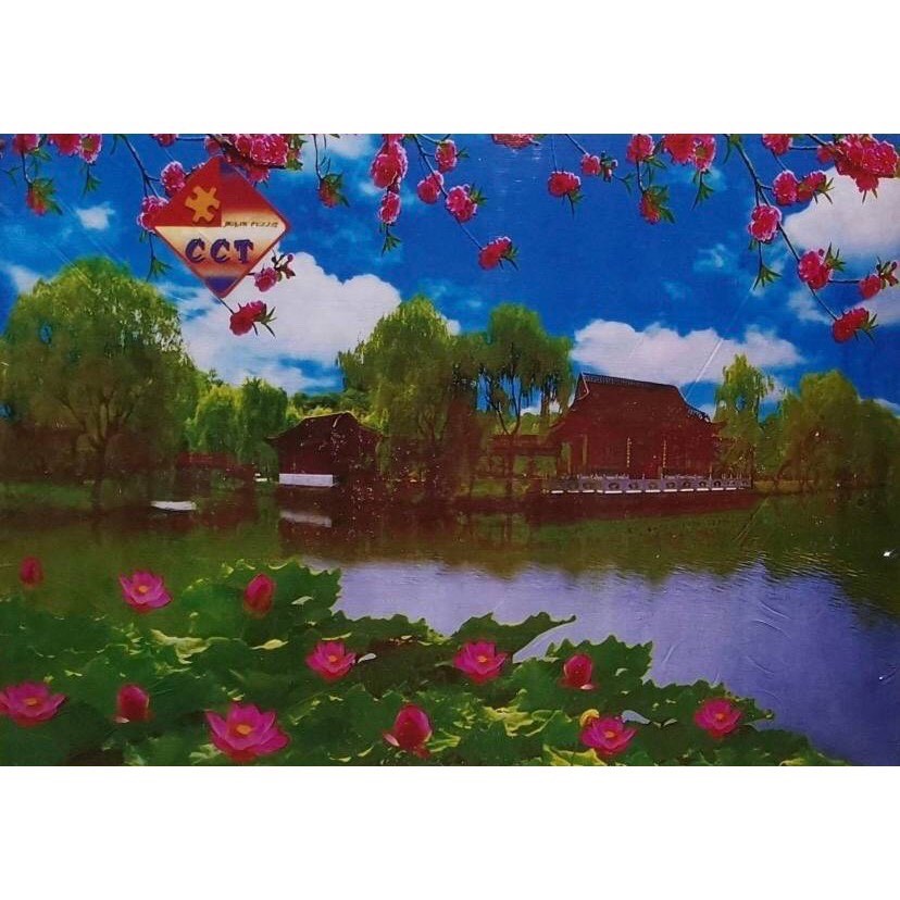 จิ๊กซอว์ 500 ชิ้น ภาพทุ่งดอกไม้ ตัวต่อ จิ๊กซอ จิ๊กซอว์สำหรับผู้ใหญ่ ภาพติดผนัง Jigsaw Puzzle เกมปริศนา ตกแต่งบ้าน ของขวัญ ขึ้นบ้านใหม่