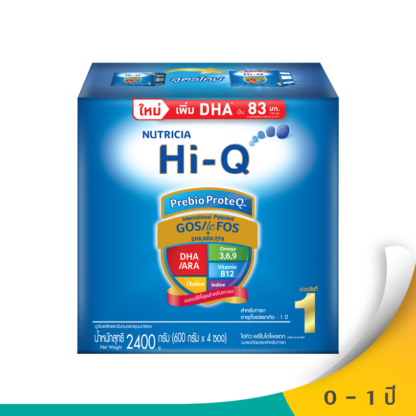 ซื้อที่ไหน HI-Q ไฮคิว นมผงสำหรับเด็ก ช่วงวัยที่ 1 พรีไบโอโพรเทก รสจืด 2400 กรัม