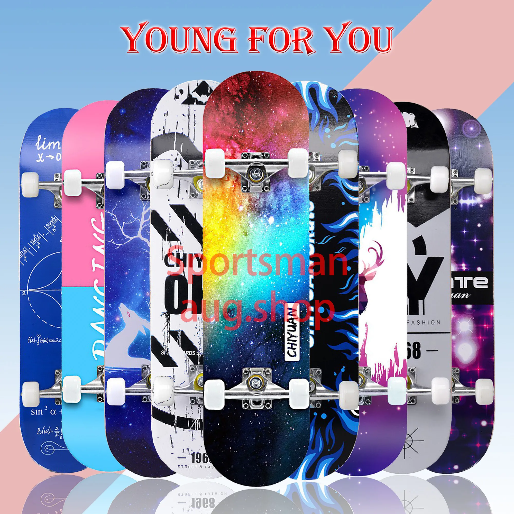 skateboards สเก็ตบอร์ด แข็งแรง ทนทาน สไตล์สปอร์ตสวยงาม ปราดเปรียว คล่องตัว แฟชั่นสเก็ตบอร์ด สเก็ตบอร์ด สำหรับผู้เริ่มเล่น