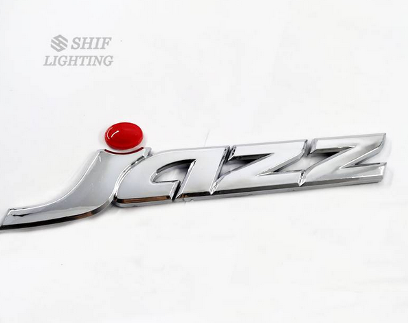 โลโก้ตัวอักษร ฮอนด้า แจ๊ส ฟ้อนเก่า ติดด้านหลัง ABS Chrome JAZZ Letter Logo Car Auto Rear Trunk Emblem Sticker Badge Decal Replacement For Honda Jazz